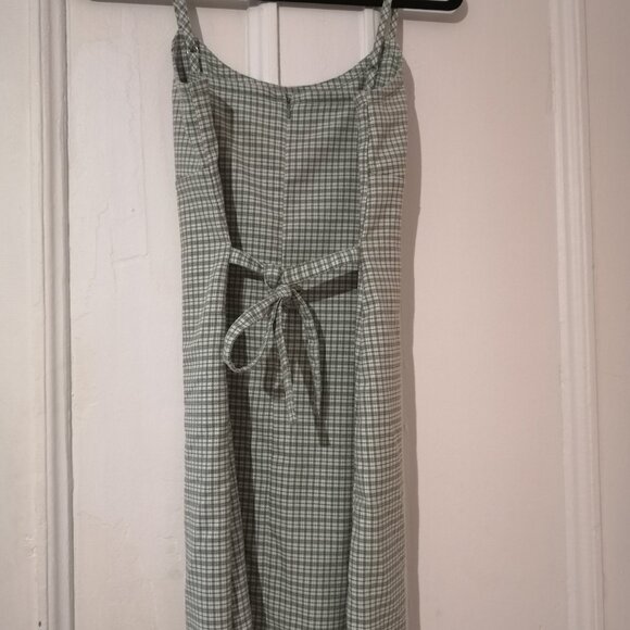 Cute little vintage summer dress (green checkered) - Picture 3 of 3
